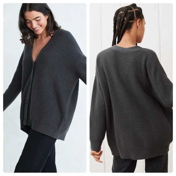 Jenni Kayne Sweaters - Jenni Kayne Cashmere Cocoon Cardigan Carbon Size XS